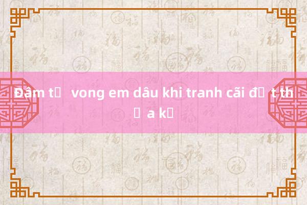 Đâm tử vong em dâu khi tranh cãi đất thừa kế