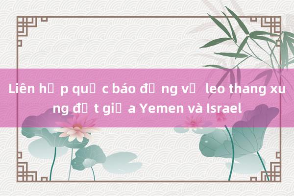 Liên hợp quốc báo động về leo thang xung đột giữa Yemen và Israel